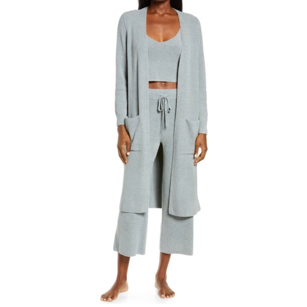 Barefoot Dreams ~ CozyChic Lite Long Cardigan  ~ M ~ Faded Jade ~ NWT